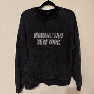 Women's Oversized Sweatshirt - Wild Fable™ Black XS: Heavyweight Fleece, Dolman
